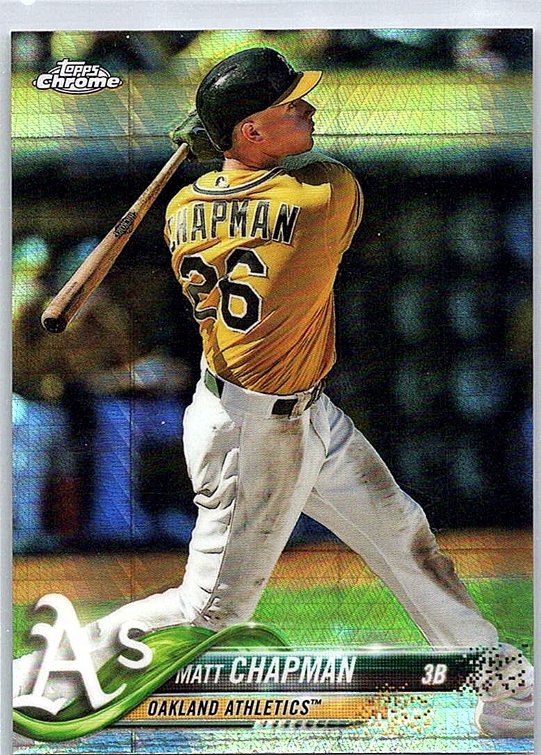 2018 Topps Chrome - Prism Refractor Matt Chapman #190 front