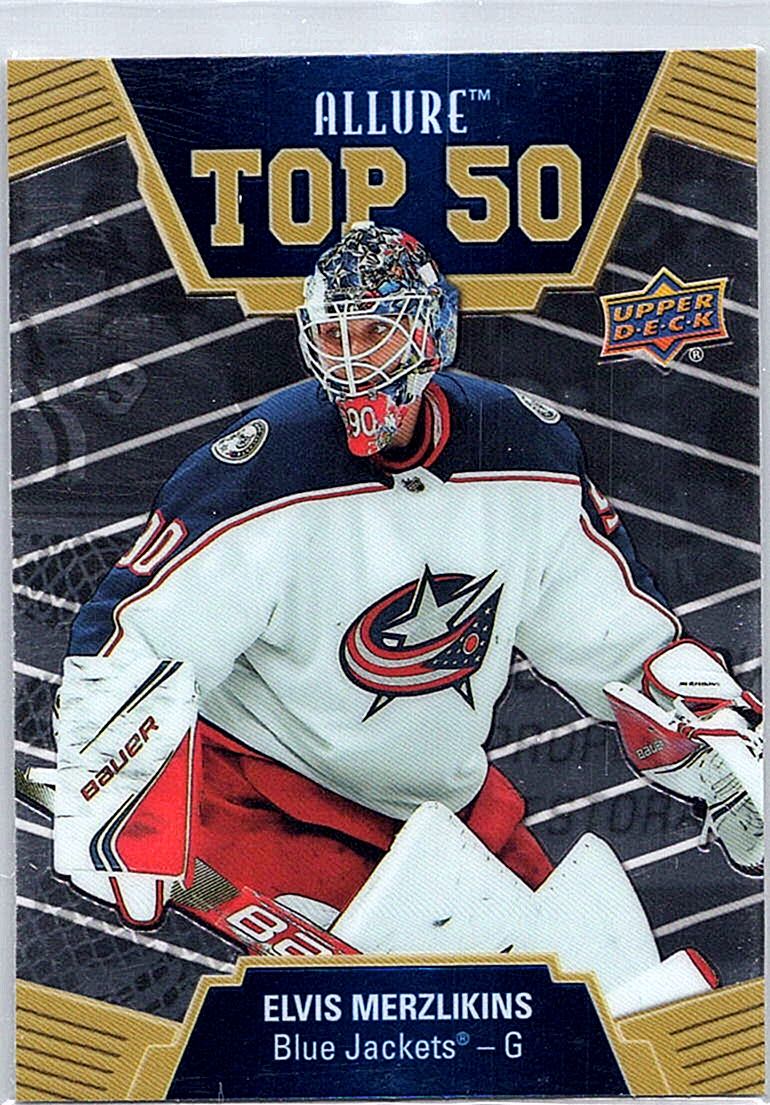 2019-20 Upper Deck Allure - Top 50 Elvis Merzlikins #T50-44 front
