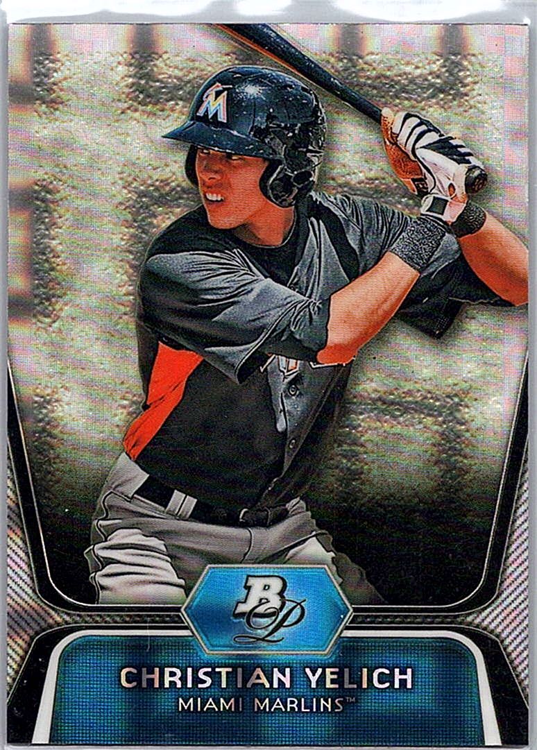2012 Bowman Platinum - Prospects Refractors Christian Yelich #BPP49 front