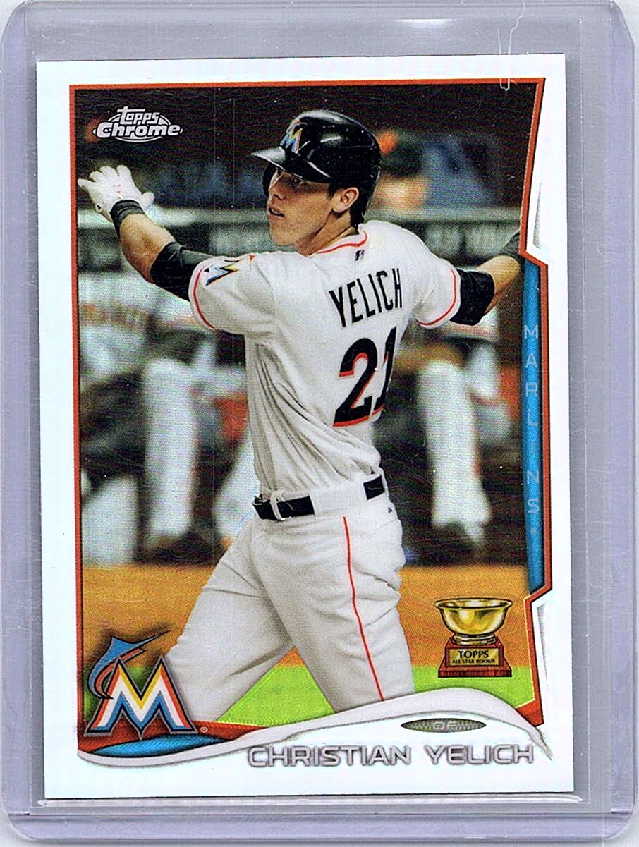 2014 Topps Chrome - Refractors Christian Yelich #215 front