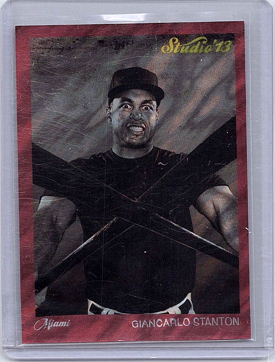2013 Panini Father's Day - Studio Lava Flow Giancarlo Stanton #5 front
