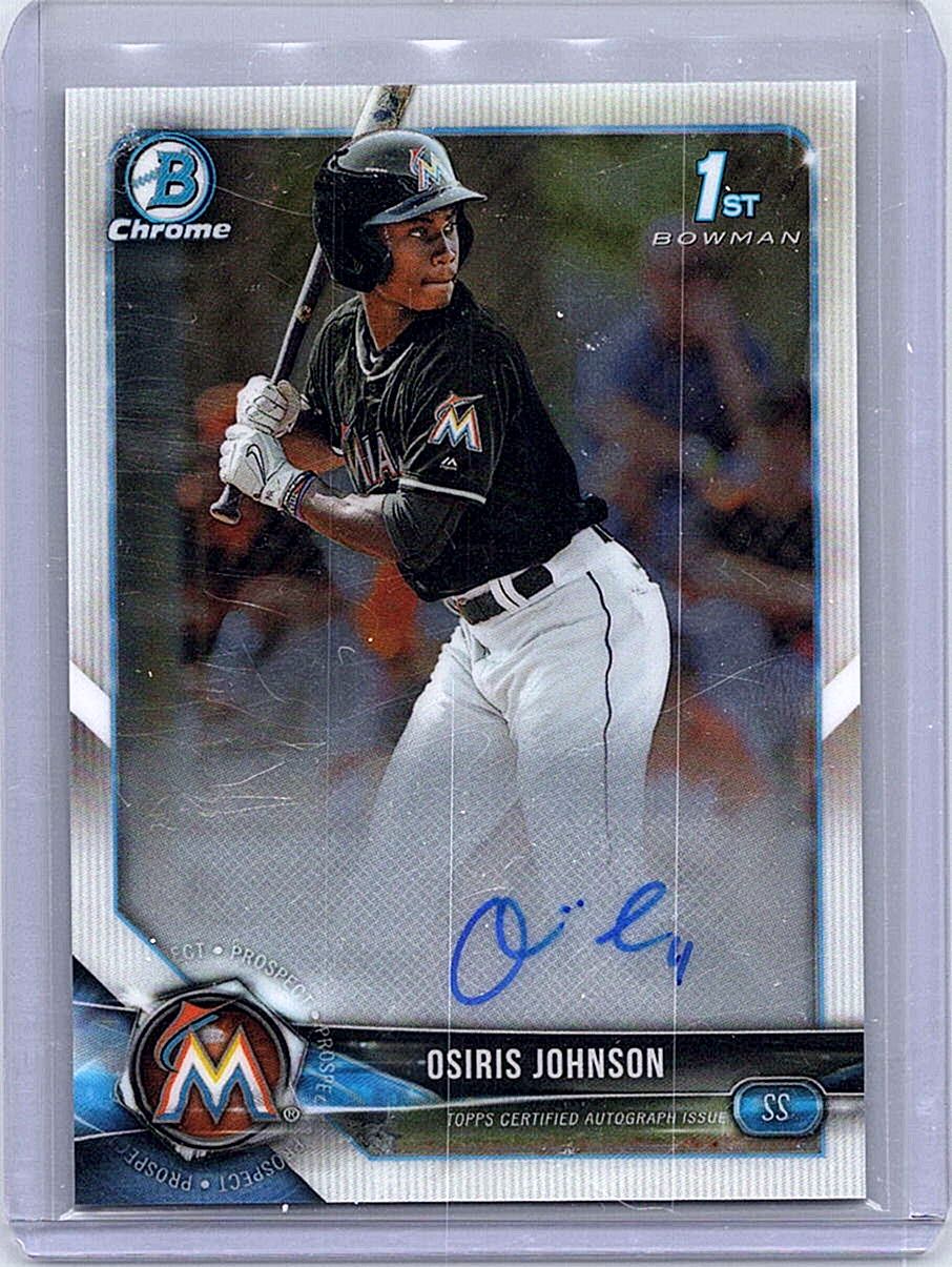 2018 Bowman Draft - Chrome Draft Pick Autographs Osiris Johnson #CDA-OJ AU front