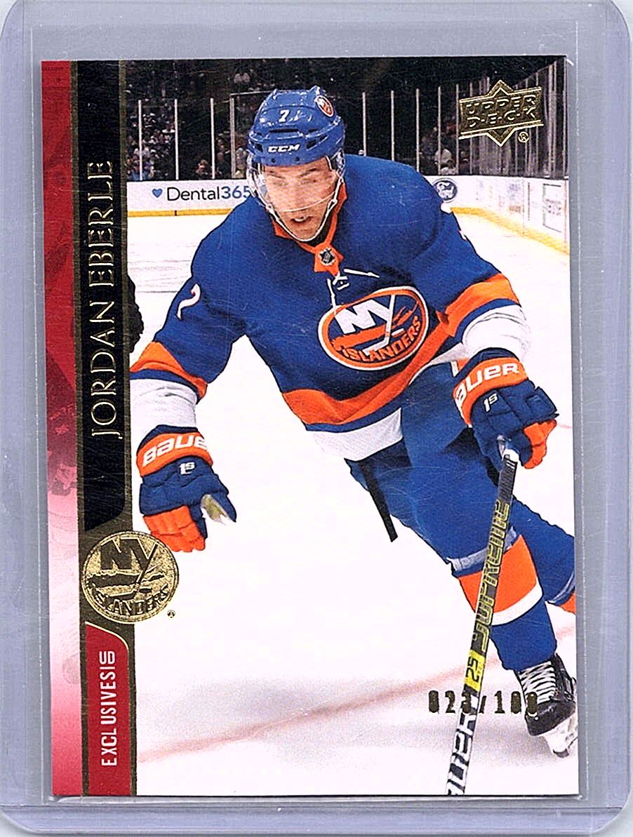 2020-21 Upper Deck - UD Exclusives Jordan Eberle #114 SN100 front