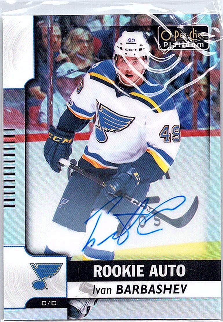 2017-18 O-Pee-Chee Platinum - Rookie-Autographs:-Rainbow Ivan Barbashev #R-IB AU front
