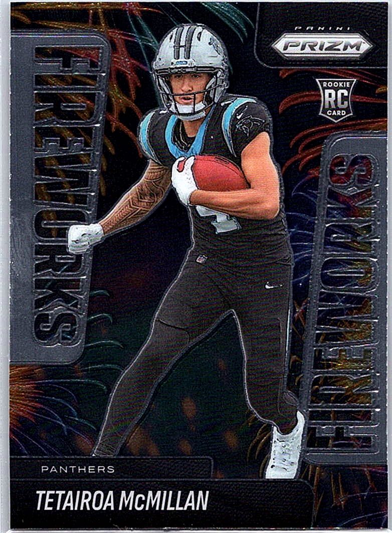 2025 Panini Prizm - Fireworks Tetairoa McMillan #21 front
