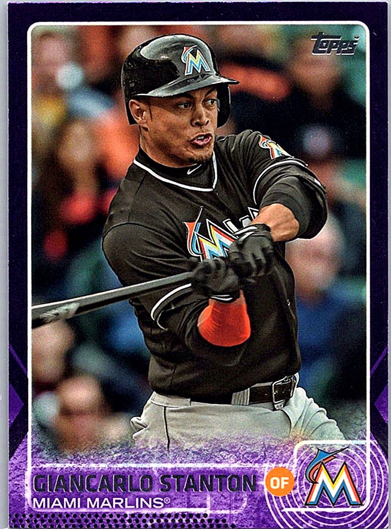 2015 Topps - Purple Giancarlo Stanton #150 front