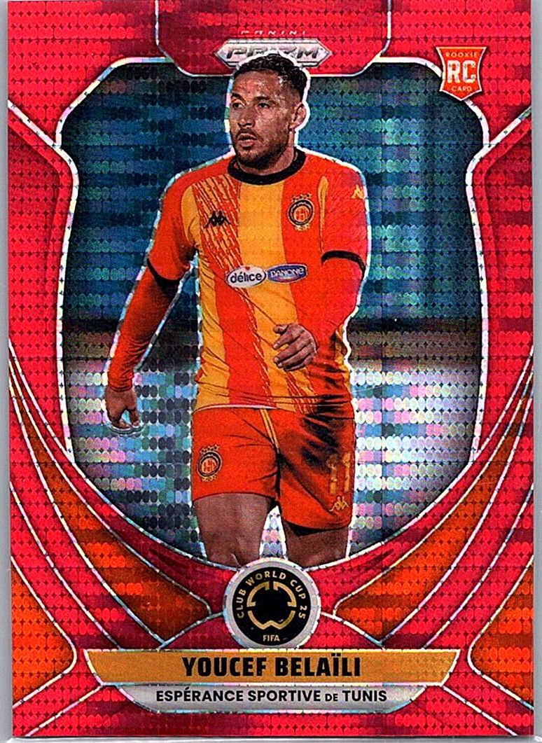 2025 Panini Prizm FIFA Club World Cup - Red Pulsar Prizms Youcef Belaili #85 SN299 front