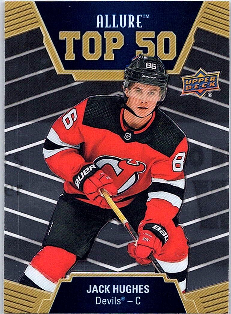 2019-20 Upper Deck Allure - Top 50 Jack Hughes #T50-37 front