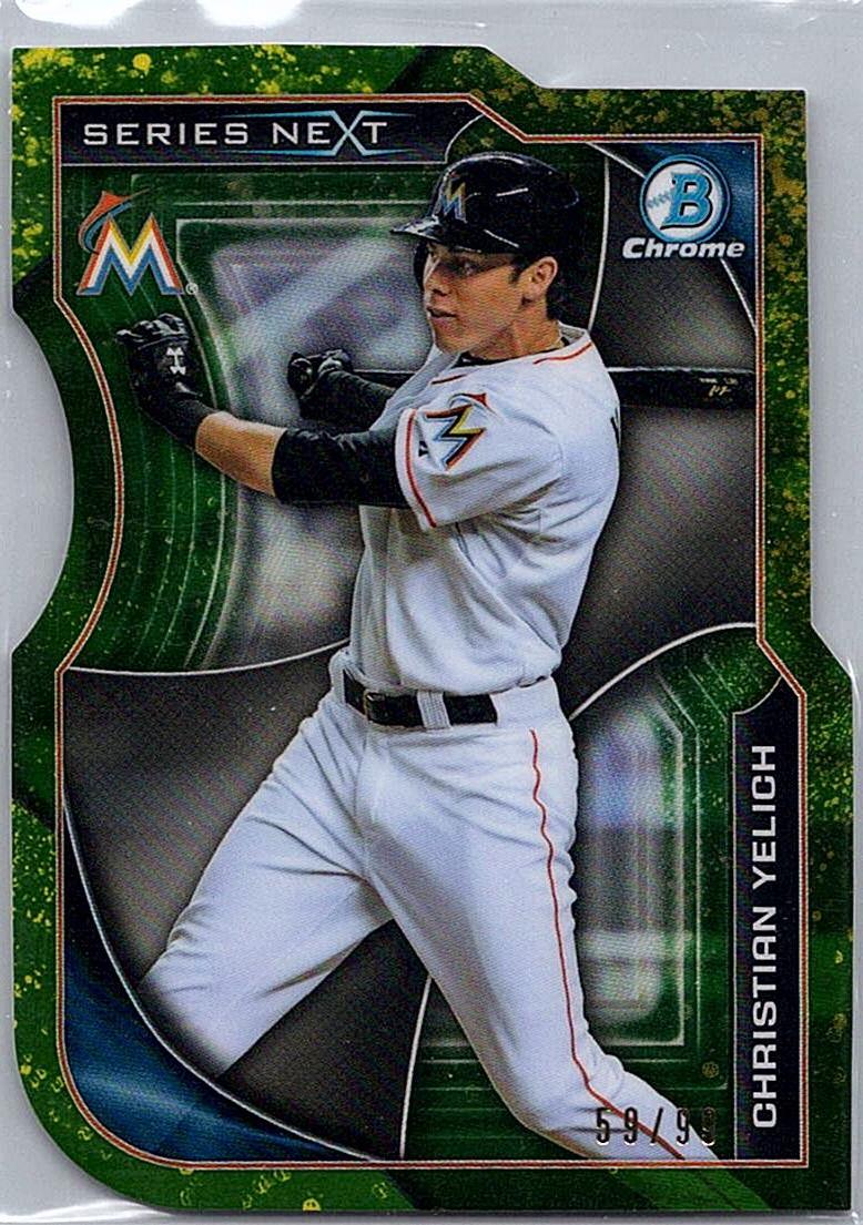 2015 Bowman Chrome - Series Next Die Cuts Haze Refractors Christian Yelich #SN-CY SN99 front