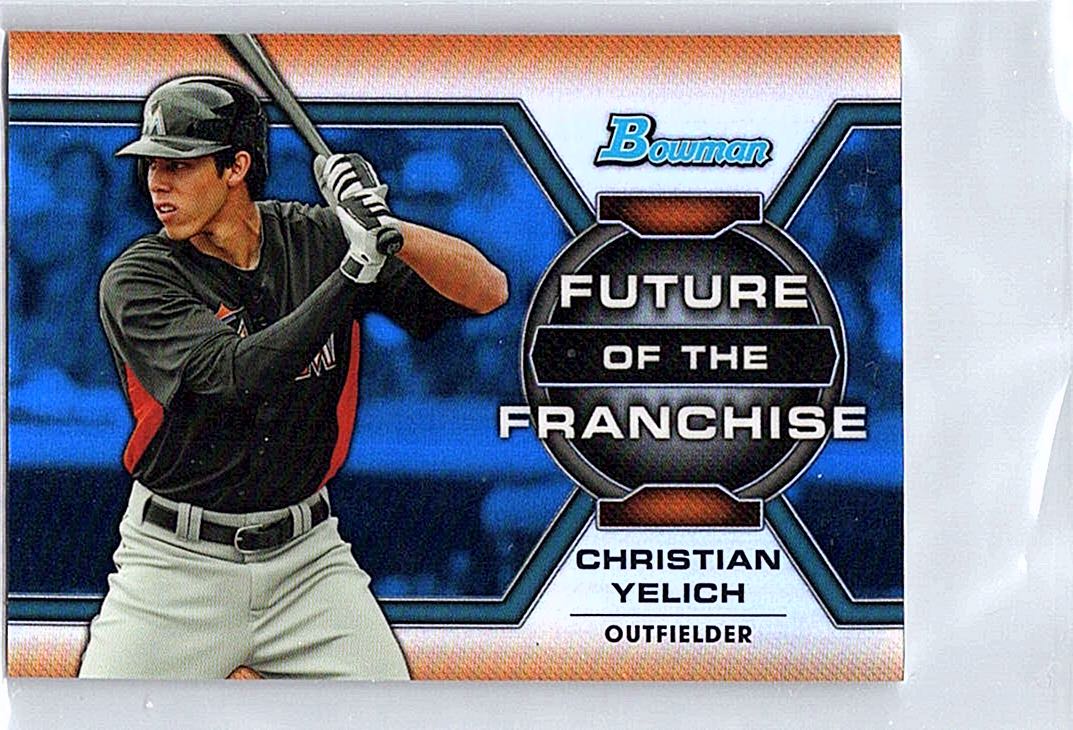 2013 Bowman Draft Picks & Prospects - Future of the Franchise Blue Christian Yelich #FF-CY SN250 front