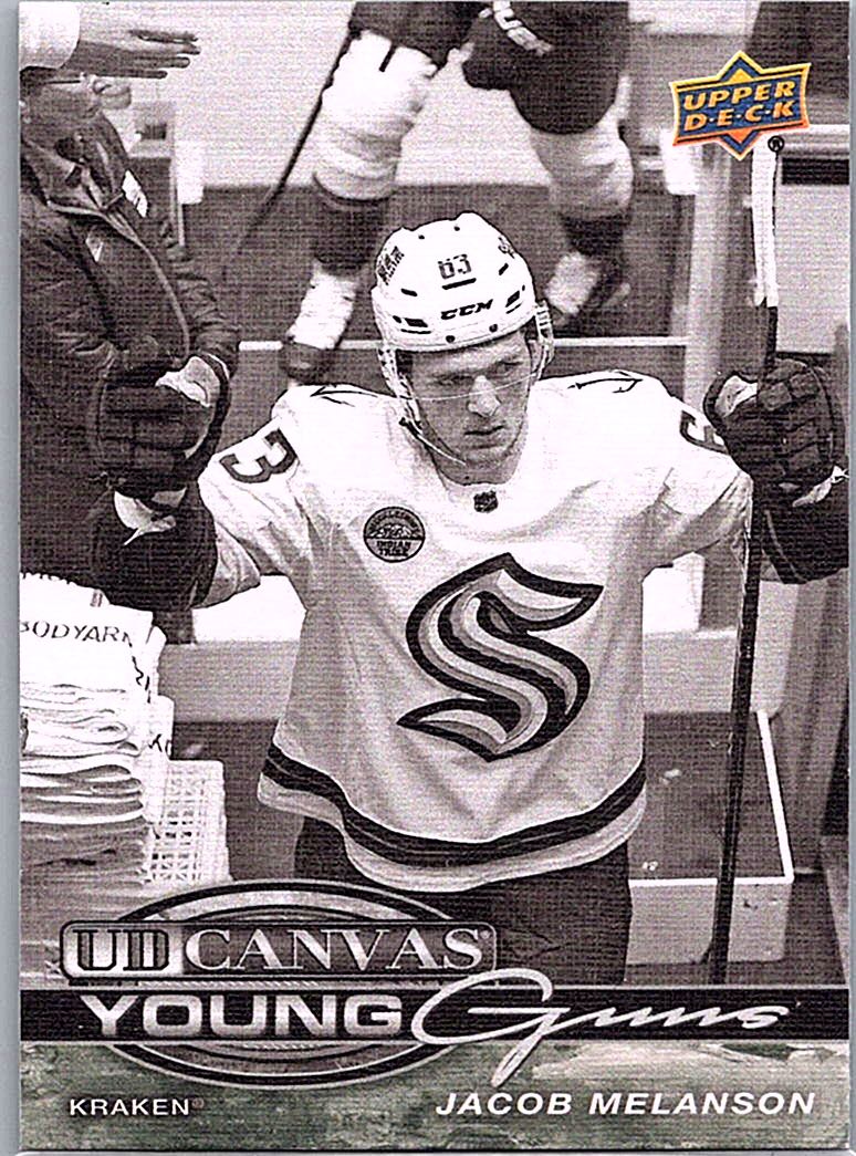 2025-26 Upper Deck - UD Canvas Black & White Jacob Melanson #C-94 front