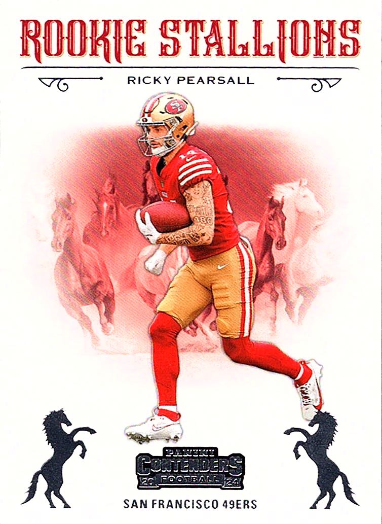 2024 Panini Contenders - Rookie Stallions Red Ricky Pearsall #15 front