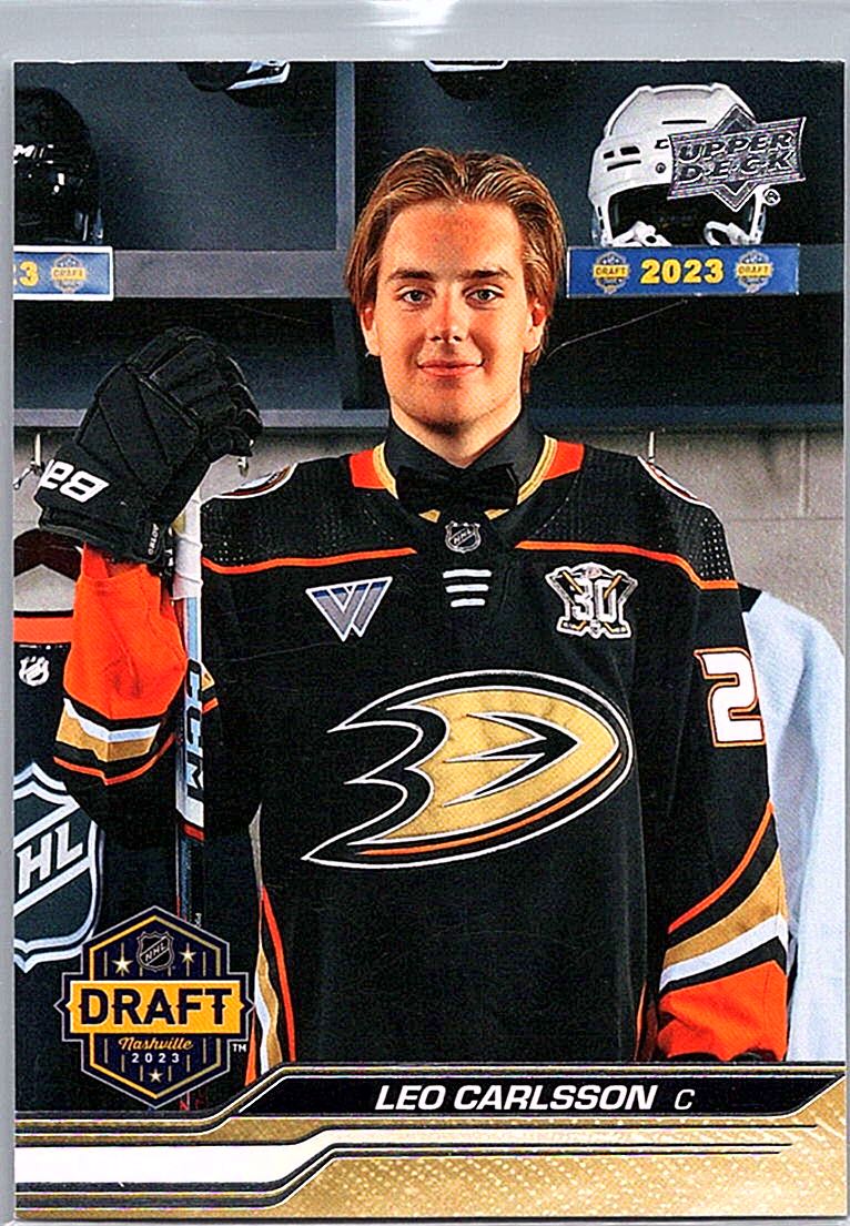 2023-24 Upper Deck Leo Carlsson #736 front