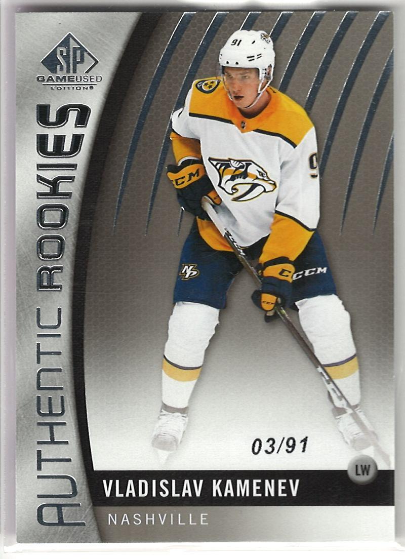 2017-18 SP Game Used Vladislav Kamenev #98 RC, SN91 front