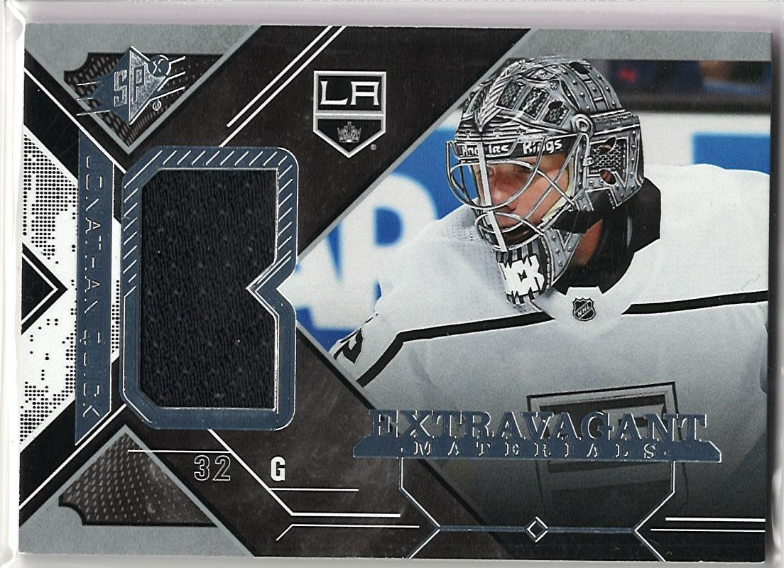 2017-18 SPx - Extravagant Materials Jonathan Quick #EX-JQ MEM front