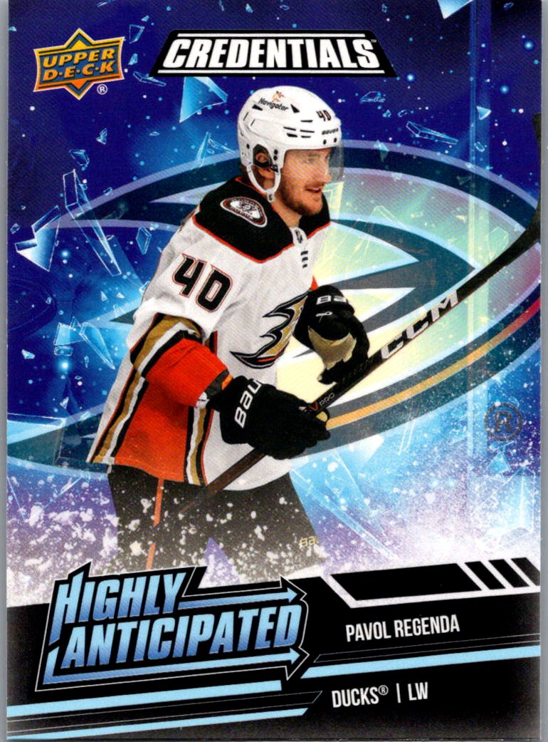 2022-23 Upper Deck Credentials - Highly Anticipated Pavol Regenda #HA-33 front
