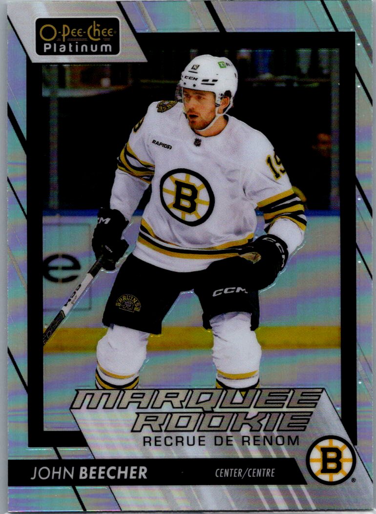 2023-24 O-Pee-Chee Platinum John Beecher #256 RC front