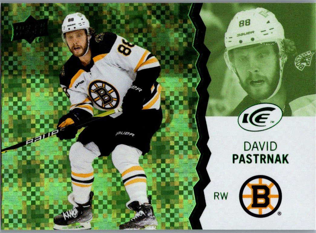 2023-24 Upper Deck Ice - Green David Pastrnak #83 front