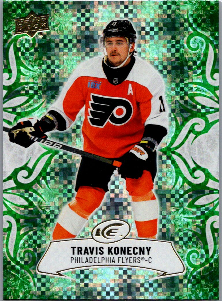 2024-25 Upper Deck Ice - Emerald Green Travis Konecny #33 front