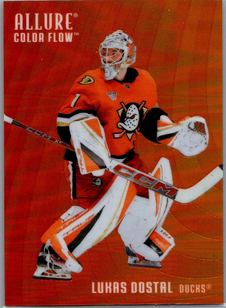 2025-26 Upper Deck Allure - Color Flow Red-Orange Lukas Dostal #CF-13 front