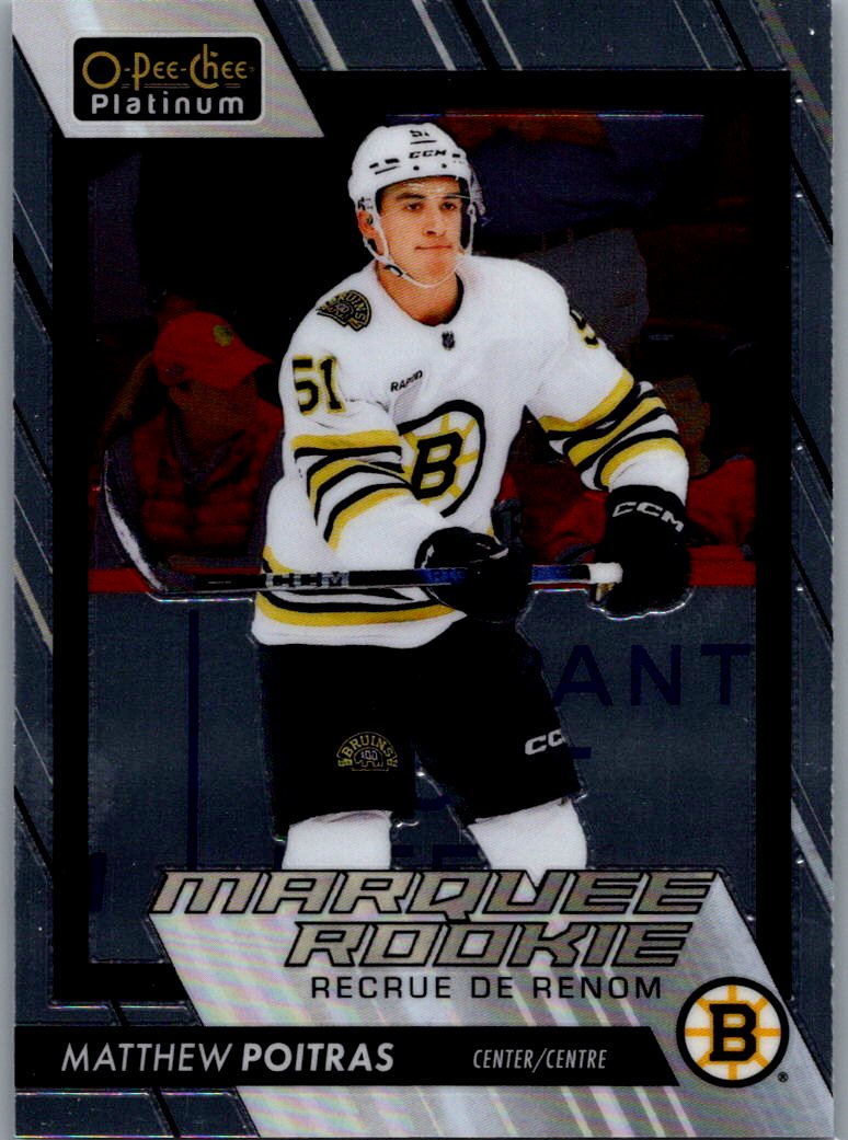 2023-24 O-Pee-Chee Platinum Matthew Poitras #290 RC front