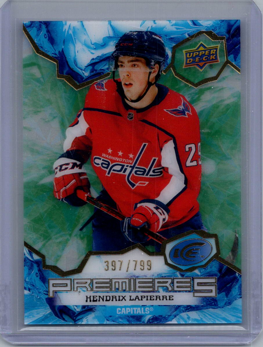 2021-22 Upper Deck Ice - Green Hendrix Lapierre #198 RC, SN799 front