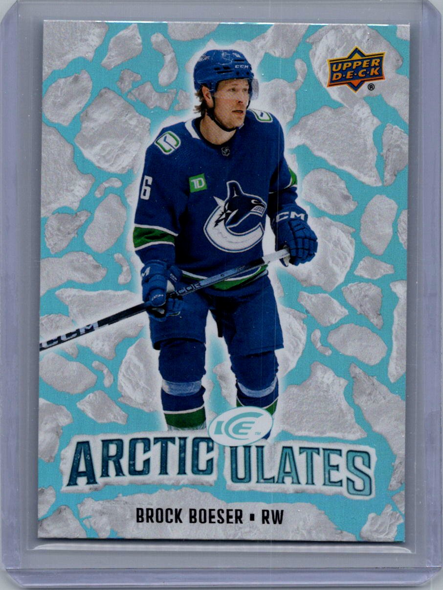 2024-25 Upper Deck Ice - Arcticulates Brock Boeser #AT-31 front