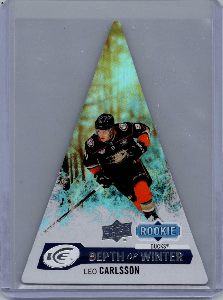 2023-24 Upper Deck Ice - Depth of Winter Leo Carlsson #DW-54 front