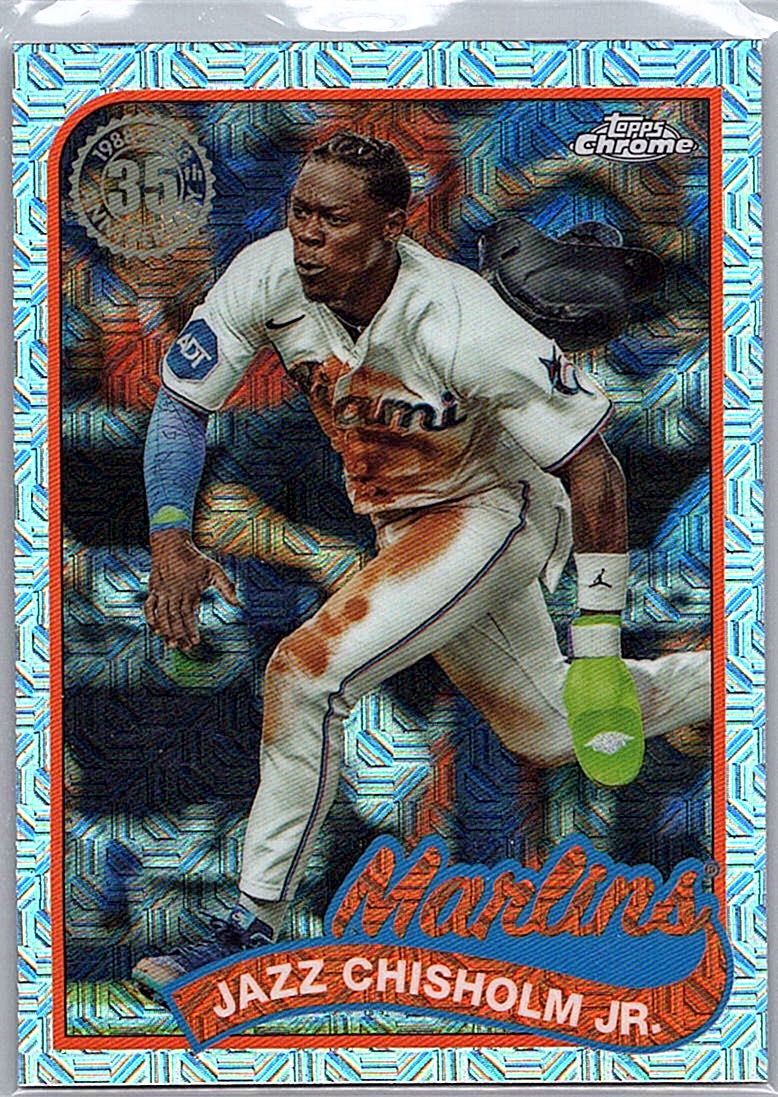 2024 Topps - 1989 Topps Baseball 35th Anniversary Chrome (Series One) Jazz Chisholm Jr. #T89C-92 front