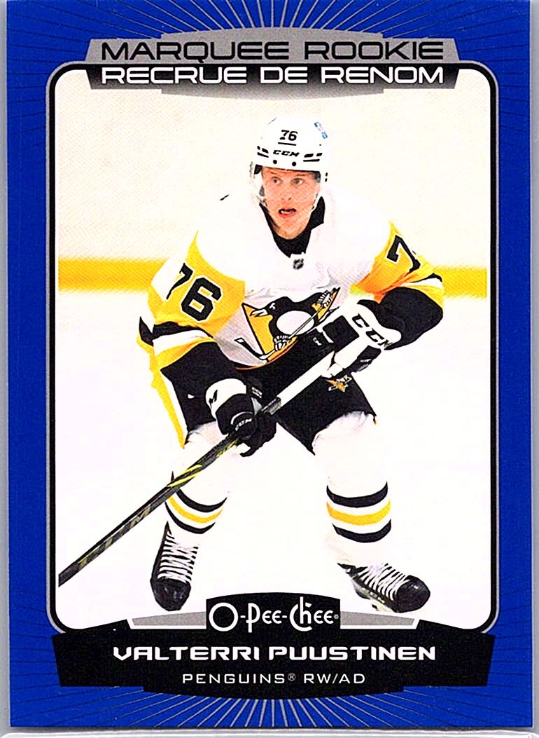 2022-23 O-Pee-Chee - Blue-Border Valtteri Puustinen #589 front