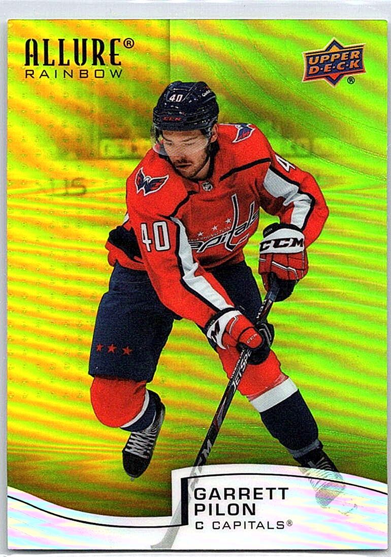 2021-22 Upper Deck Allure - Rainbow Yellow-Green Garrett Pilon #R-10 front