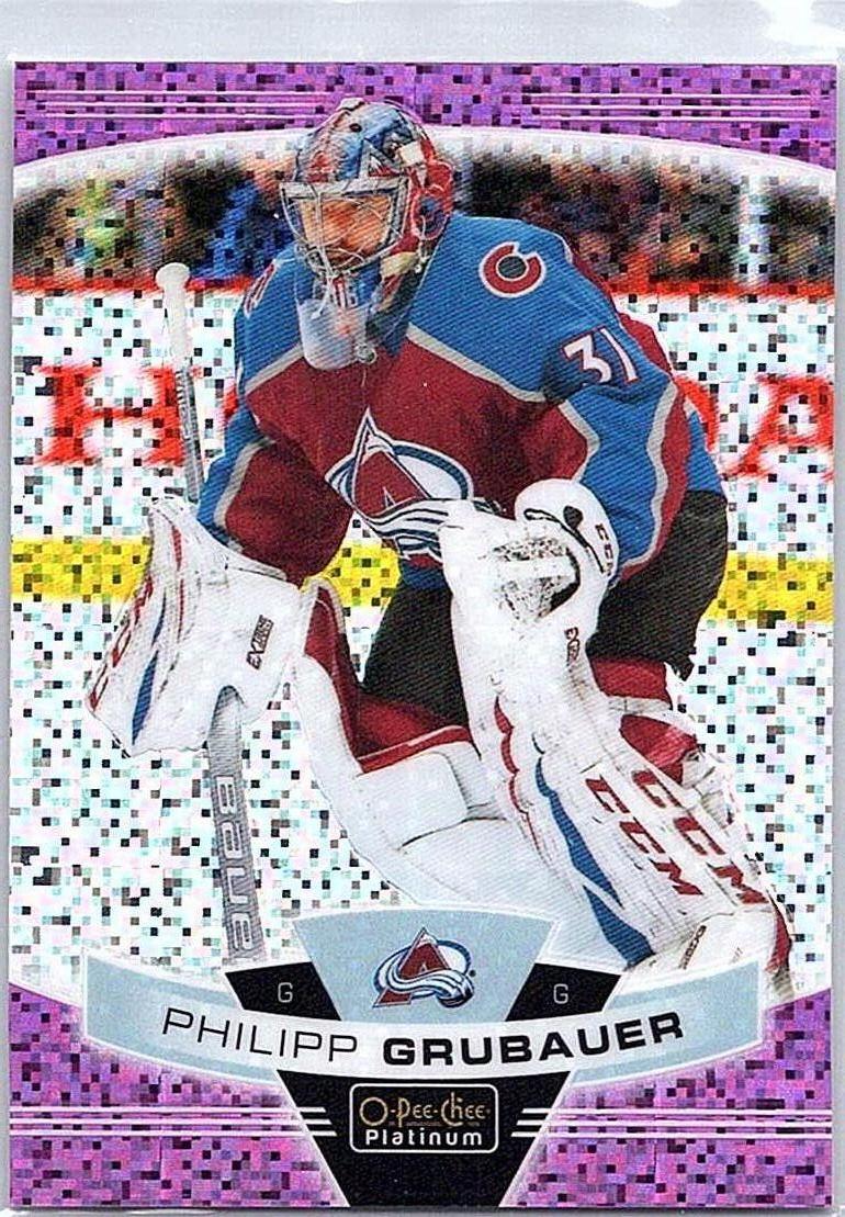 2019-20 O-Pee-Chee Platinum - Violet-Pixels Philipp Grubauer #2 SN399 front