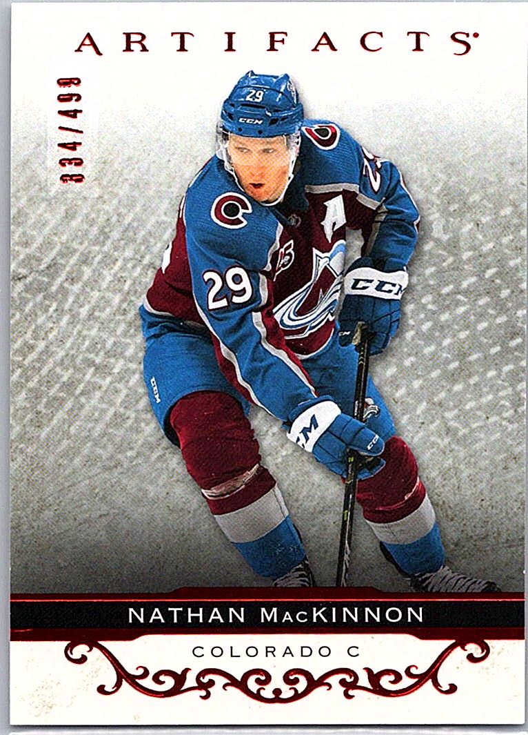 2021-22 Upper Deck Artifacts - Ruby Nathan MacKinnon #145 SN499 front