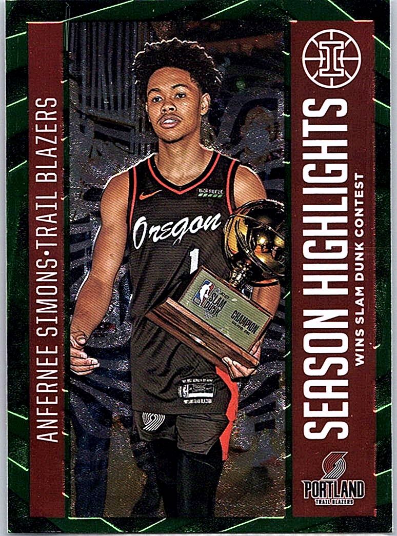 2020-21 Panini Illusions - Season Highlights Anfernee Simons #18 front