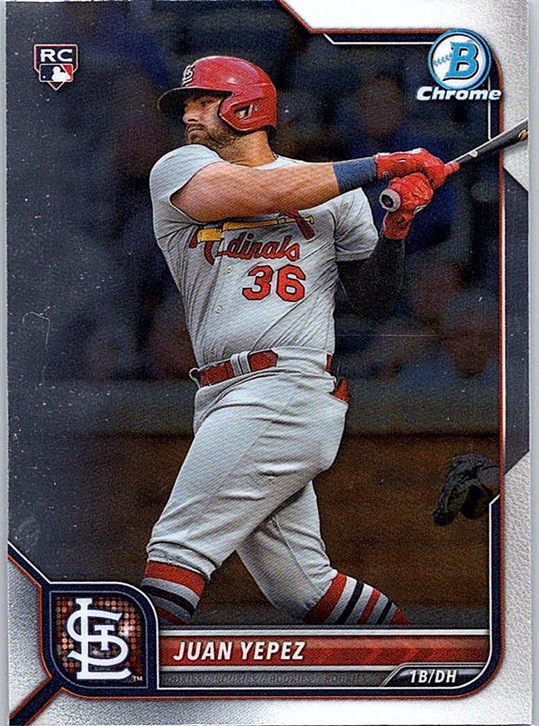 2022 Bowman Chrome Juan Yepez #26 RC front