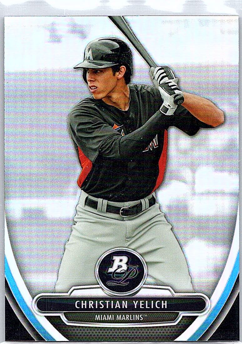 2013 Bowman Platinum - Prospects Christian Yelich #BPP12 front