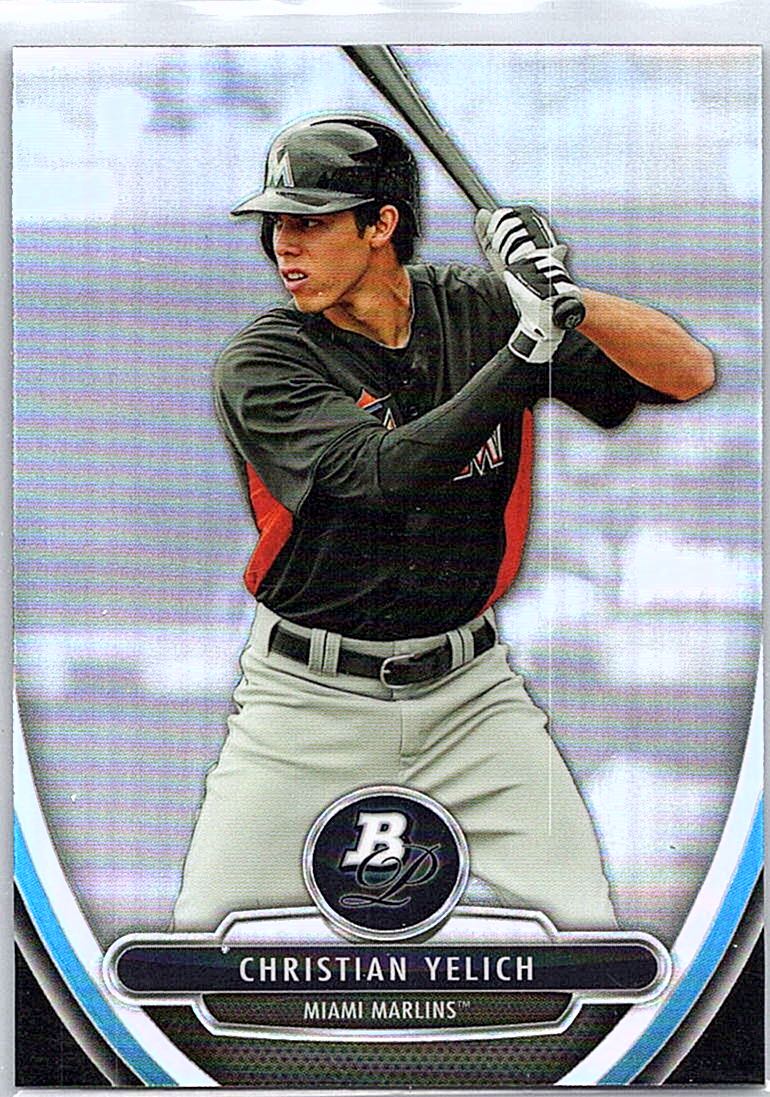 2013 Bowman Platinum - Prospects Christian Yelich #BPP12 front
