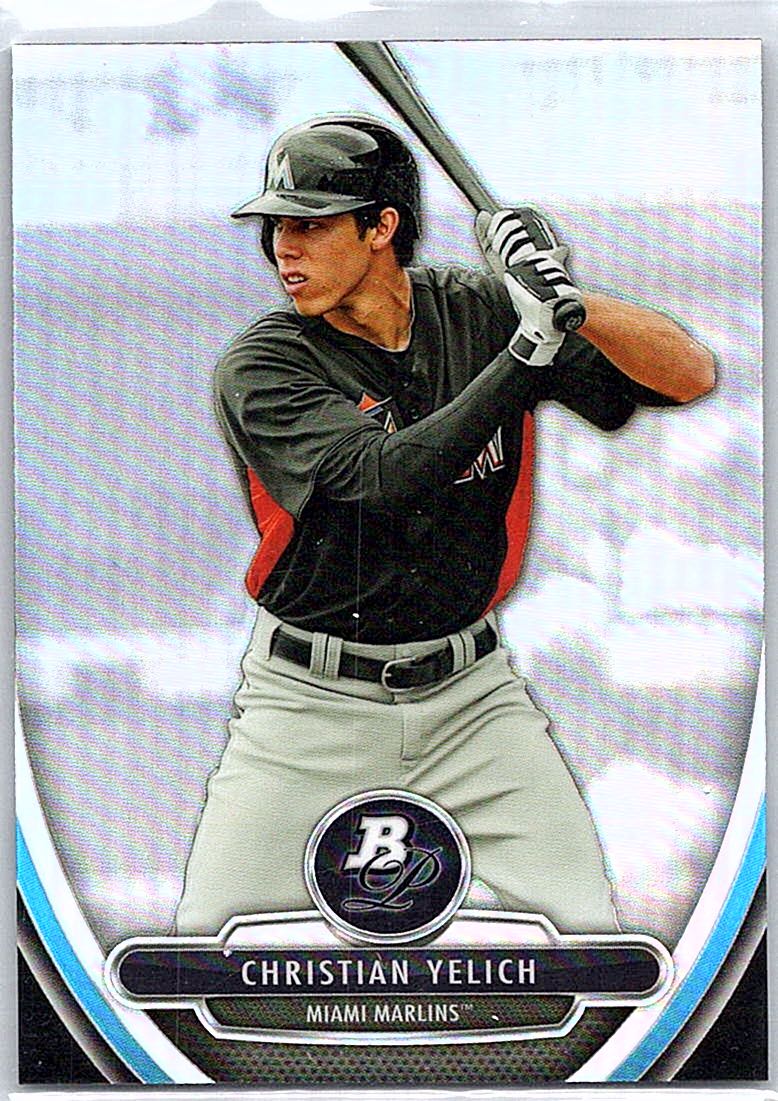 2013 Bowman Platinum - Prospects Christian Yelich #BPP12 front