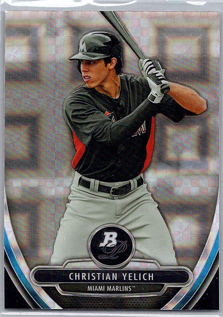 2013 Bowman Platinum - Prospects Christian Yelich #BPP12 front