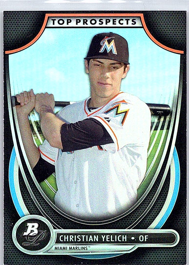 2013 Bowman Platinum - Top Prospects Christian Yelich #TP-CY front