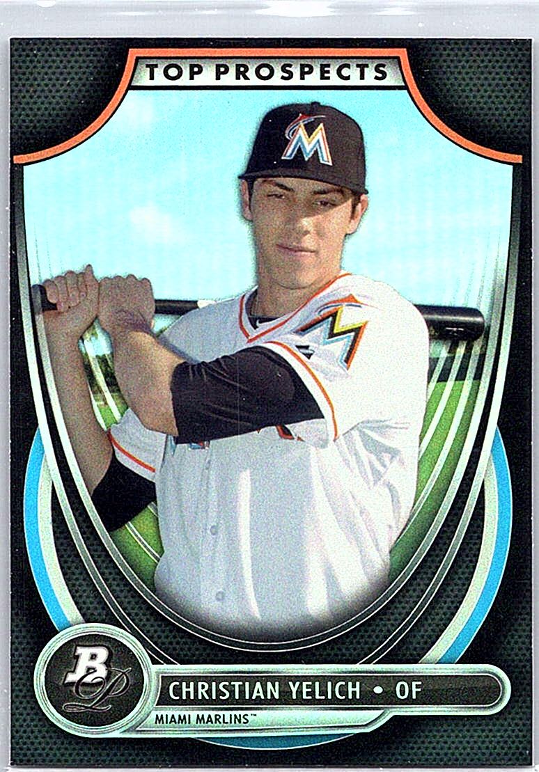 2013 Bowman Platinum - Top Prospects Christian Yelich #TP-CY front