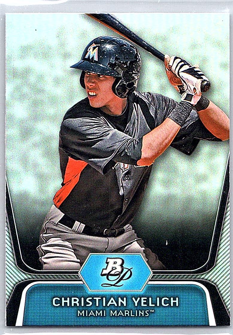 2012 Bowman Platinum - Prospects Refractors Christian Yelich #BPP49 front
