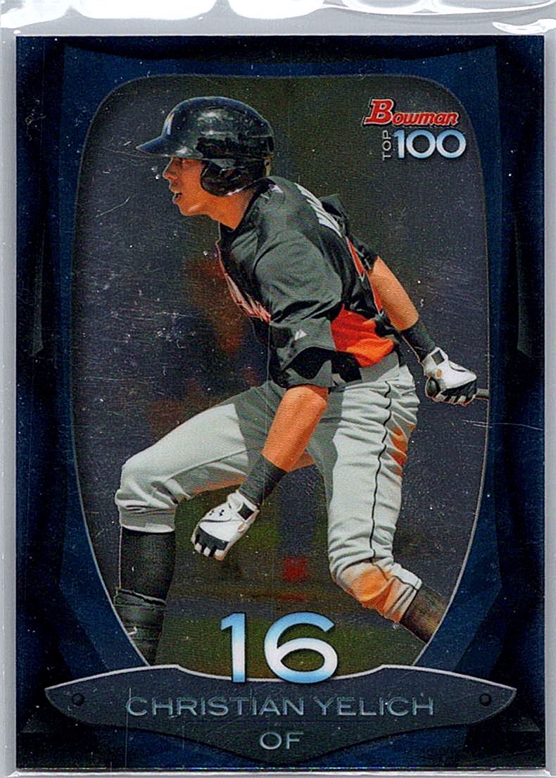 2013 Bowman - Top 100 Prospects Christian Yelich #BTP-16 front