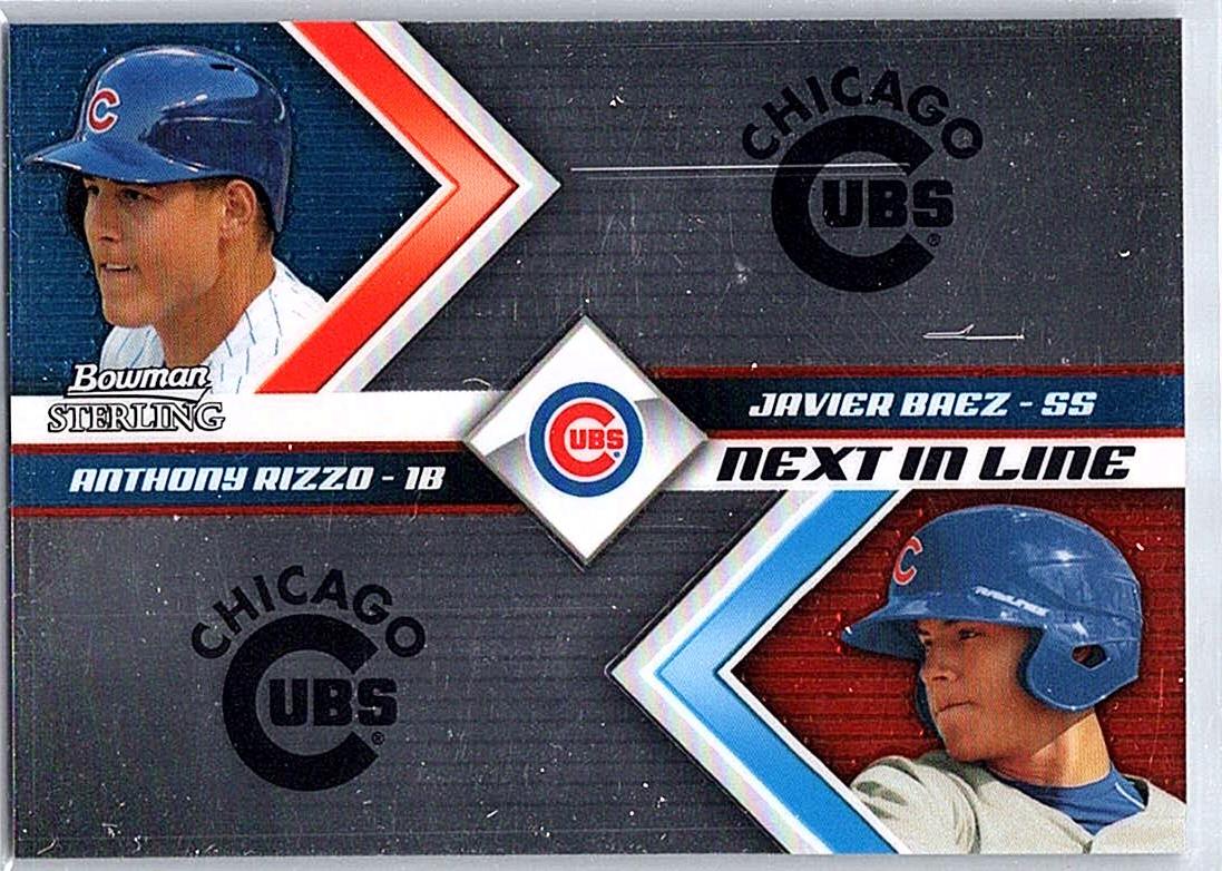 2012 Bowman Sterling - Next In Line Javier Baez / Anthony Rizzo #NIL8 front