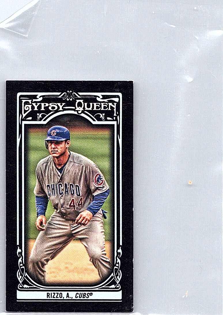 2013 Topps Gypsy Queen - Mini Black Anthony Rizzo #11 SN199 front