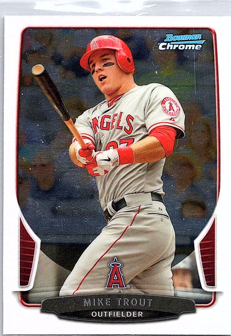 2013 Bowman Chrome Mike Trout #50 front