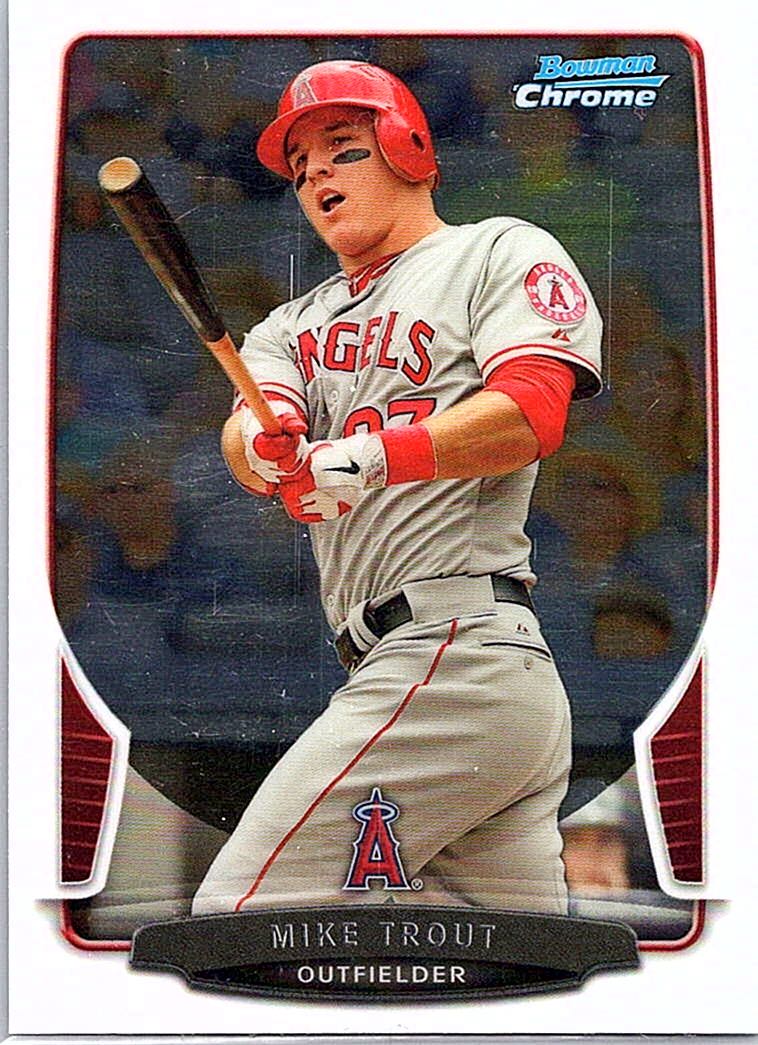 2013 Bowman Chrome Mike Trout #50 front