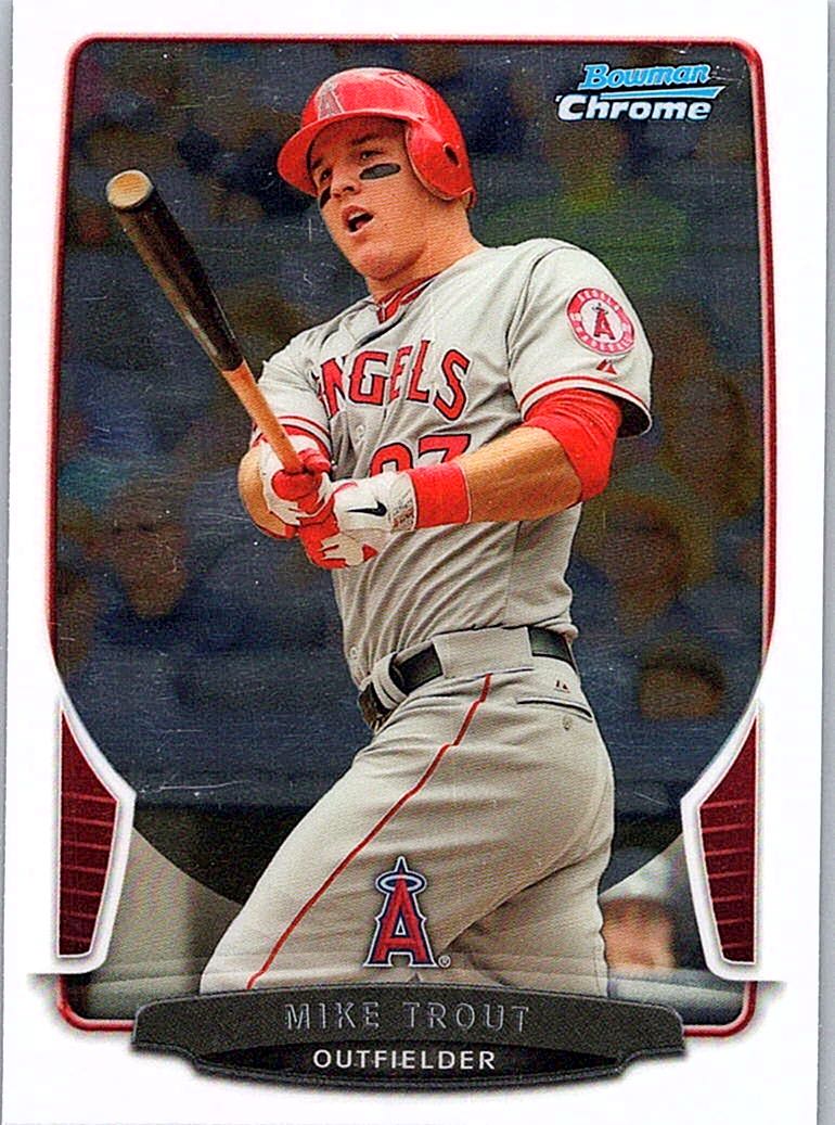 2013 Bowman Chrome Mike Trout #50 front