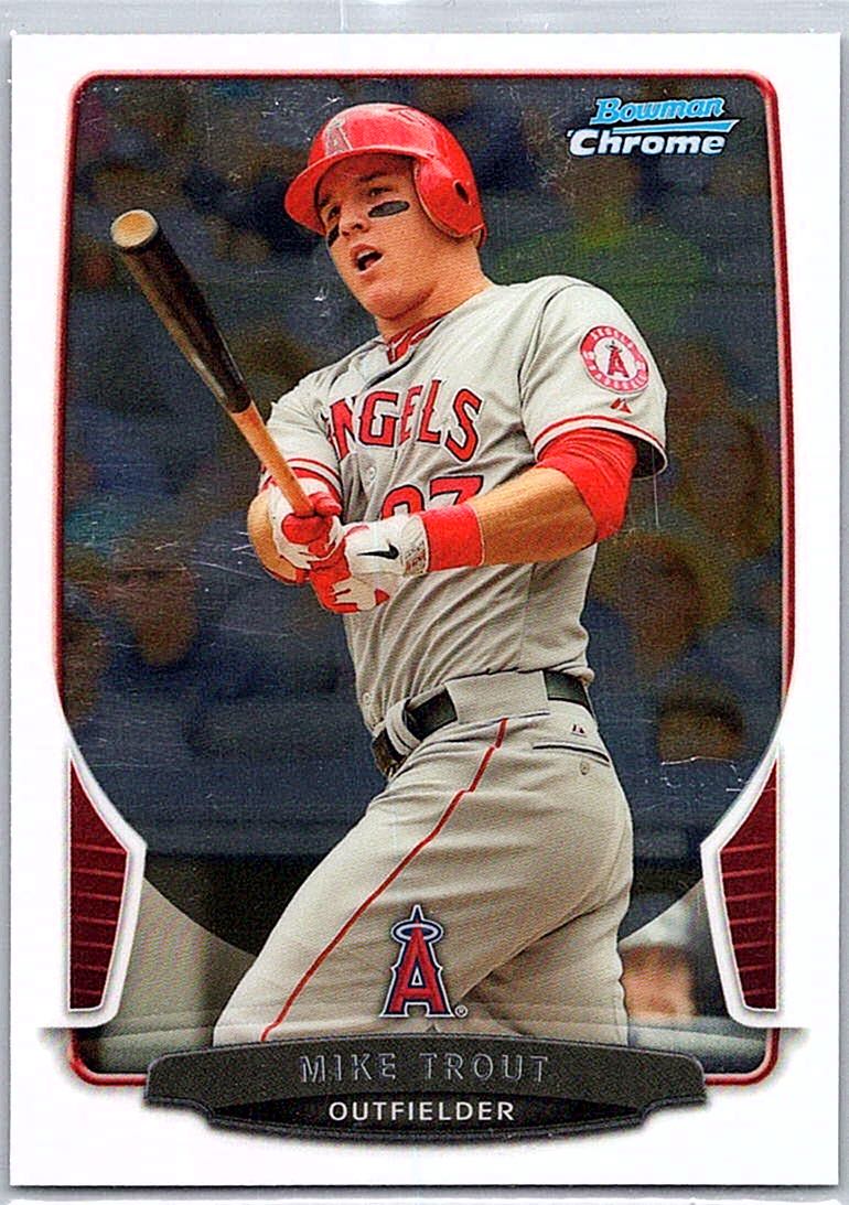 2013 Bowman Chrome Mike Trout #50 front