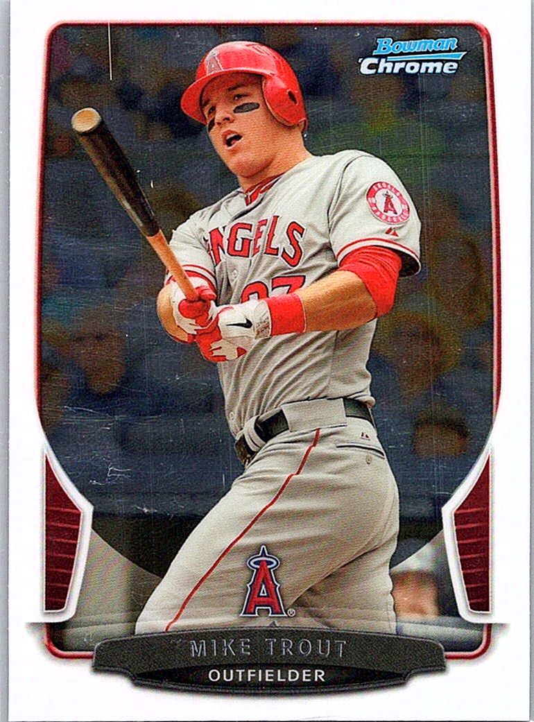 2013 Bowman Chrome Mike Trout #50 front